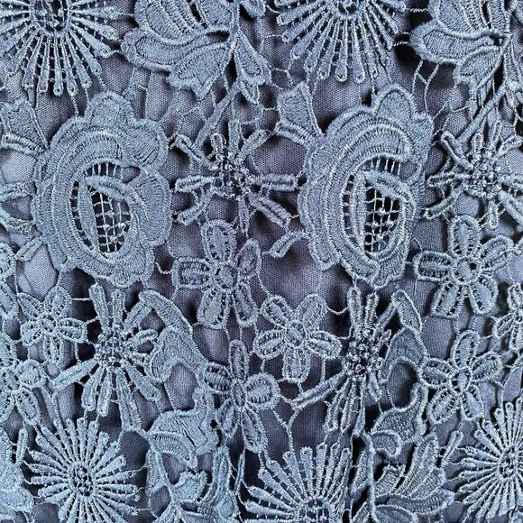 LULU'S Dress Love Poem Crochet Lace Mini Halter Navy Blue M - Picture 5 of 7